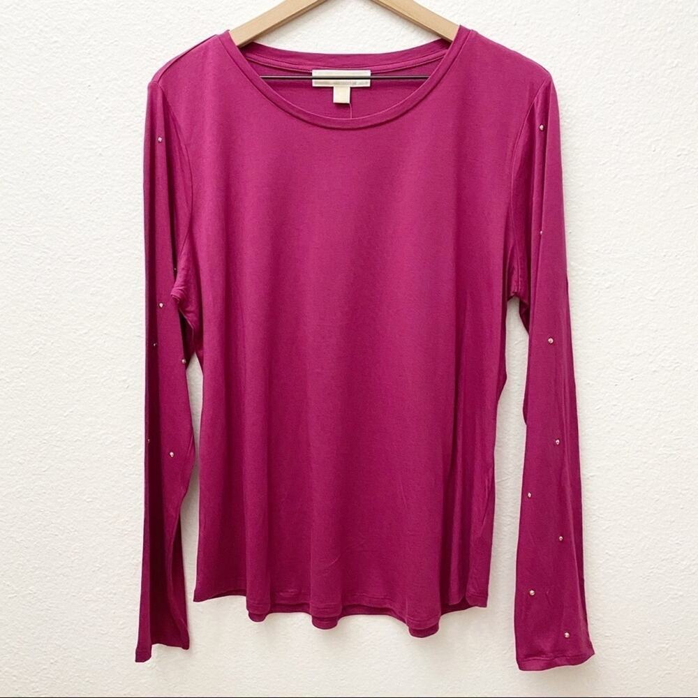 MICHAEL Michael Kors Magenta Basics Long Sleeve XL BRAND NEW
